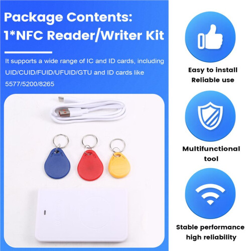 NFC Reader/Writer/ID Card Reader IC Access Card RFID  Door Entry System Tool 1
