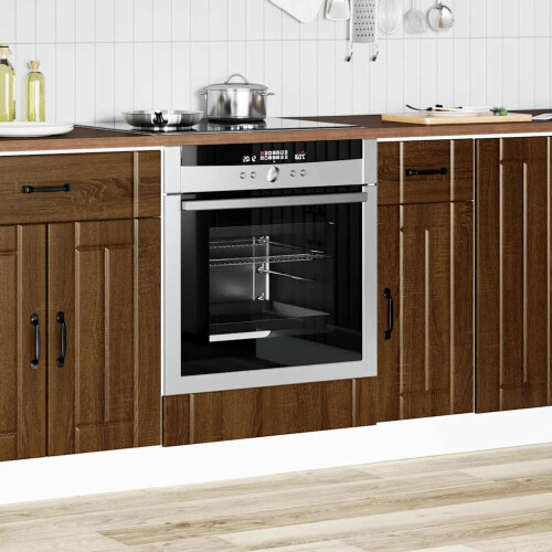 Berkfield Oven Cabinet Lucca Brown Oak Engineered Wood 2