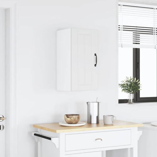 Berkfield Kitchen Wall Cabinet Lucca White Engineered Wood 1