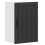 Berkfield Kitchen Wall Cabinet Lucca Black Engineered Wood 2