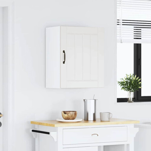 Berkfield Kitchen Wall Cabinet Lucca White Engineered Wood 2