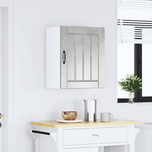 Berkfield Kitchen Wall Cabinet Lucca Concrete Grey Engineered Wood 2