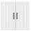 Berkfield Kitchen Wall Cabinet Lucca White Engineered Wood 5