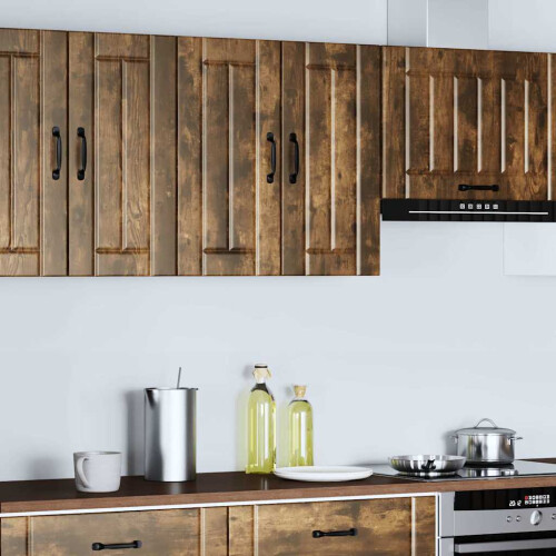 Berkfield Kitchen Wall Cabinet Lucca Smoked Oak Engineered Wood 2