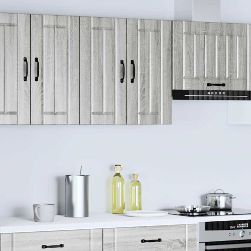 Berkfield Kitchen Wall Cabinet Lucca Grey Sonoma Engineered Wood 2