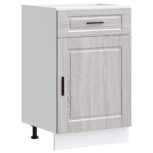 Berkfield Kitchen Base Cabinet†Porto Grey Sonoma Engineered Wood 1