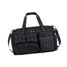 Waterproof Gym Bag for Men, Travel Duffle Bag with Shoe Compartment and Wet Dry Separation, Black