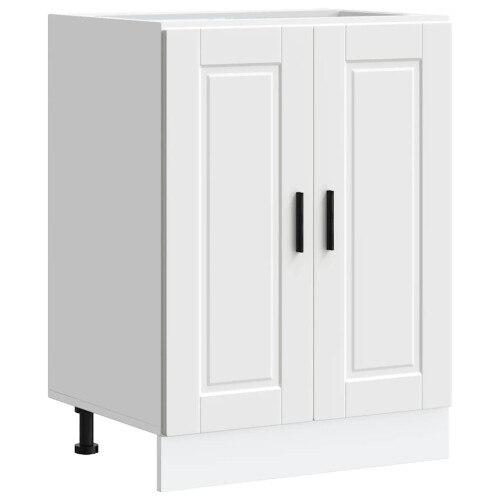 Berkfield Kitchen Base Cabinet†Porto White Engineered Wood 1