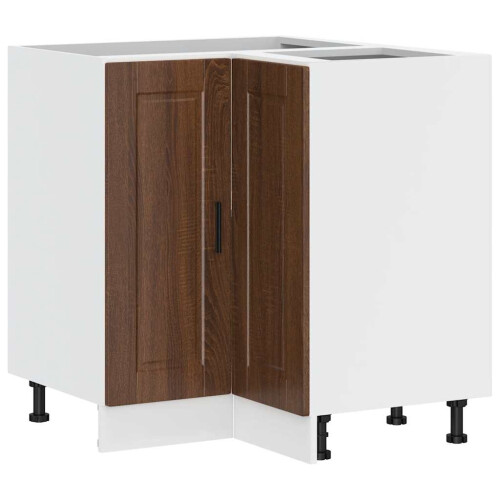 Berkfield Kitchen Corner Base Cabinet†Porto Brown Oak Engineered Wood 1