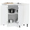 Berkfield Kitchen Corner Base Cabinet†Porto High Gloss White Engineered Wood 4