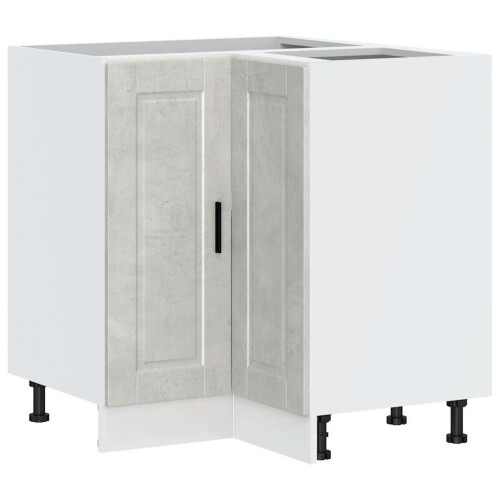 Berkfield Kitchen Corner Base Cabinet†Porto Concrete Grey Engineered Wood 1