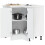 Berkfield Kitchen Corner Base Cabinet†Porto Concrete Grey Engineered Wood 4