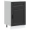 Berkfield Kitchen Base Cabinet†Porto Black Engineered Wood 2