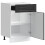 Berkfield Kitchen Base Cabinet†Porto Black Engineered Wood 5