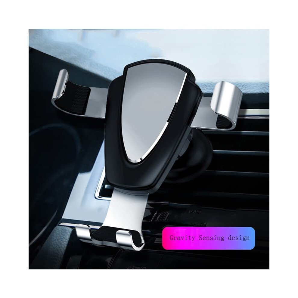 Metal Gravity Car Phone Holder With Automatic Clamp, Air Vent Mount For Large Smartphones Gps Red 9351714849081
