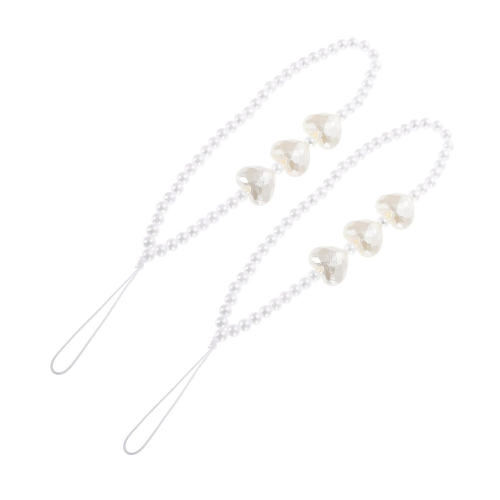 2Pcs Pearl Phone Strap Beaded Lanyard With Fashion Pearl Beads Antidrop Wrist Chain For Travel 9045646640310
