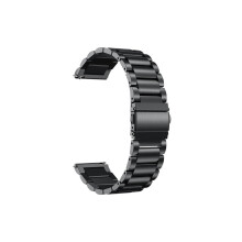 Stainless Steel Strap for TicWatch Pro 4G LTE and Pro 3 Ultra, Black Sanzhu Finish, Comfortable All‑Day Wear