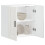 Berkfield Kitchen Wall Cabinet Porto High Gloss White Engineered Wood 4