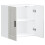 Berkfield Kitchen Wall Cabinet Porto High Gloss White Engineered Wood 5