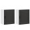 Berkfield Kitchen Wall Cabinets 2 pcs†Porto Black Engineered Wood 2