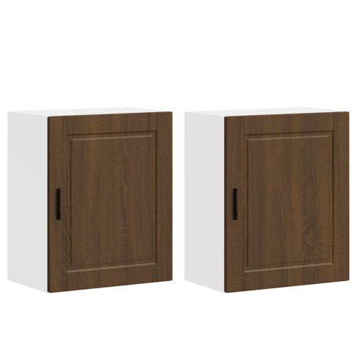 Berkfield Kitchen Wall Cabinets 2 pcs†Porto Brown Oak Engineered Wood 1