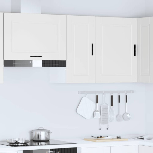 Berkfield Kitchen Wall Cabinet Porto White Engineered Wood 2