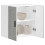 Berkfield Kitchen Wall Cabinet Porto Concrete Grey Engineered Wood 4