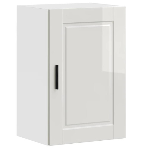 Berkfield Kitchen Wall Cabinet†Porto High Gloss White Engineered Wood 1