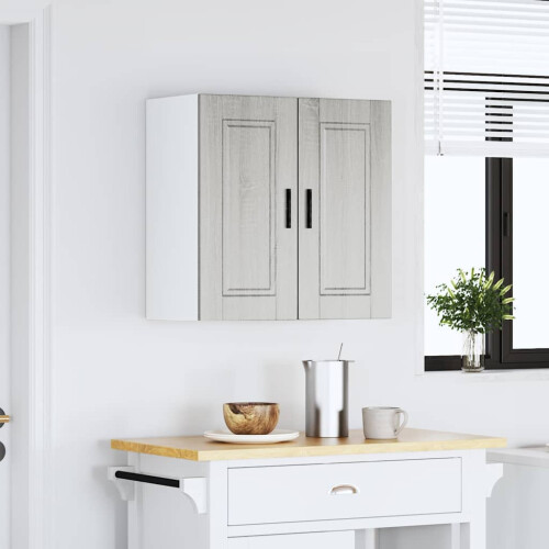 Berkfield Kitchen Wall Cabinet Porto Grey Sonoma Engineered Wood 2