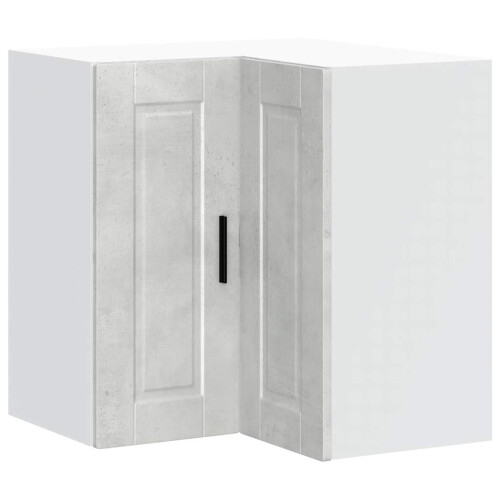 Berkfield Kitchen Wall Corner Cabinet "Porto" Concrete Grey Engineered Wood 1