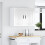Berkfield Kitchen Wall Cabinet Porto High Gloss White Engineered Wood 4