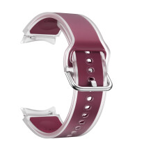 Band for Samsung Galaxy Watch 20mm with Transparent Protective Cover, Scratch‑Resistant Fit for Watch 7 FE 40mm, Watch 6 5 4 44mm