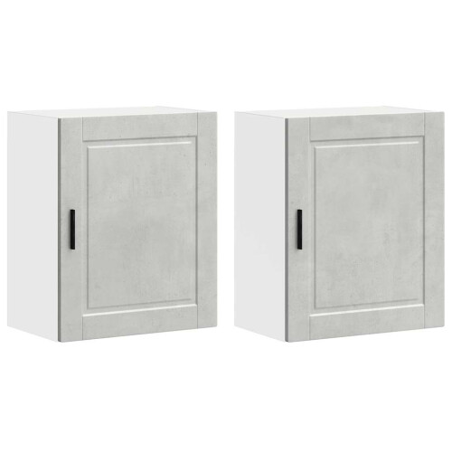 Berkfield Kitchen Wall Cabinets 2 pcs†Porto Concrete Grey Engineered Wood 1