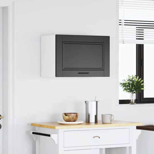 Berkfield Kitchen Wall Cabinet Porto Black Engineered Wood 2
