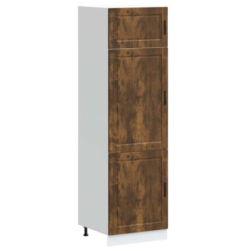 Berkfield Kitchen Cupboard "Porto" Smoked Oak Engineered Wood 1