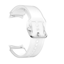 Transparent White Soft Silicone Replacement Band 44mm for Samsung Galaxy Watch 6 5 4