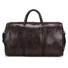 Convertible Garment Duffel Bag for Men 18 Inch PU Leather Large Capacity Weekend Travel Carry On
