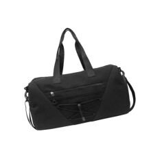 Gym Duffle Bag with Shoe Compartment Lightweight Black Weekender Sports Bag for Travel and Workout