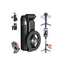 Magnetic Selfie Stick 4in1 360 Rotation with Detachable Remote and Metal Ring for iPhone Android