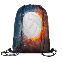 Waterproof Sports Drawstring Backpack with Large Capacity and Adjustable Straps for Beach or Gym