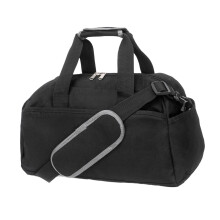 Small Gym Bag for Women and Men with Shoe Compartment, MultiPocket Lightweight Travel Duffel Bag Black