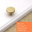 Solid Brass Cabinet Knobs 2 Pack, Gold Round Drawer Pulls Handles for Kitchen Dresser Furniture 2