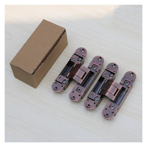 3D Adjustable Hidden Door Hinge Black Invisible Concealed Hinge for Interior Doors Easy Install 2