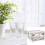 Collapsible Storage Bins with Double Side Doors , Clear Storage Boxes with Lid , Organization Box with Wheels White 5