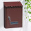 Wall Mounted Lockable Mailbox with Large Capacity, WeatherResistant Brown Mailbox for Home 5