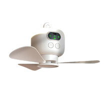 Ventilator de cort cu baterii, ventilator de tavan USB, ventilator suspendat cu 4 viteze și lumină