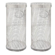 2 grilles de barbecue en acier inoxydable avec crochet (30 cm) pour pique-nique et rassemblements en plein air