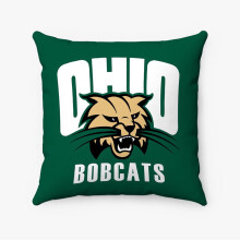 AIVO Ohio Bobcats Kissenbezug, personalisiert, quadratisch, aus Polyester, dekorativ, für Bett, Sofa oder als Dekokissen, Zoll