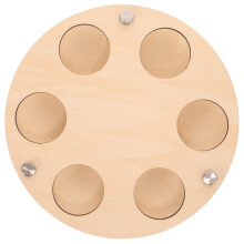 Golf tee displayplanken, ronde plank, accessoires, ballenkoffer, hout