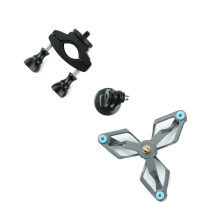 Support de guidon de vélo avec absorption des chocs pour GoPro Hero7/6/5/4/3+ noir, compatible avec Xiaomi, Xiaoyi Yi4K